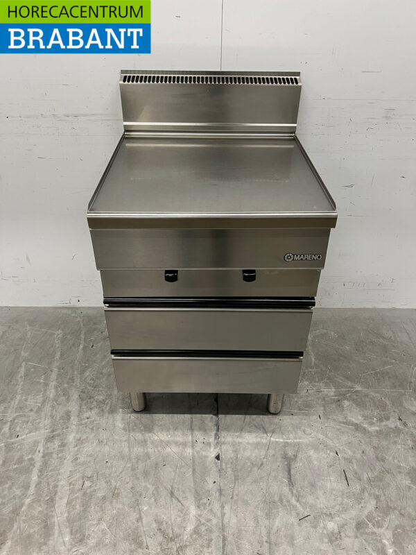Stainless steel Mareno Work Unit Neutral unit 60 cm with 3 drawers Catering