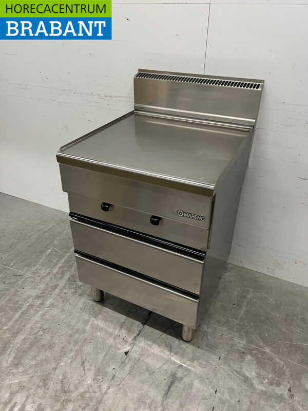 Stainless steel Mareno Work Unit Neutral unit 60 cm with 3 drawers Catering - Image 2