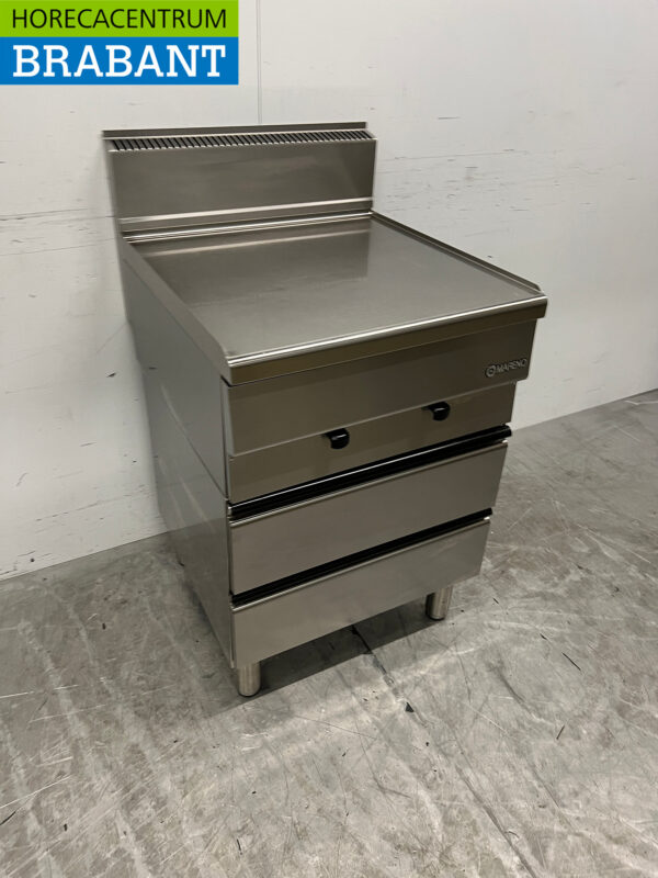 Stainless steel Mareno Work Unit Neutral unit 60 cm with 3 drawers Catering - Image 3
