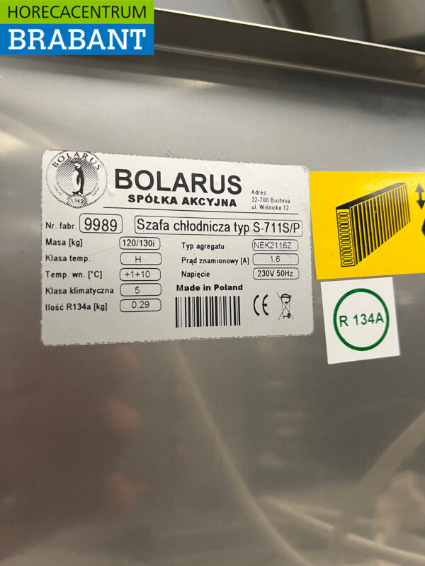 Stainless steel Bolarus Refrigeration 700 liters 230V Horeca - Image 5