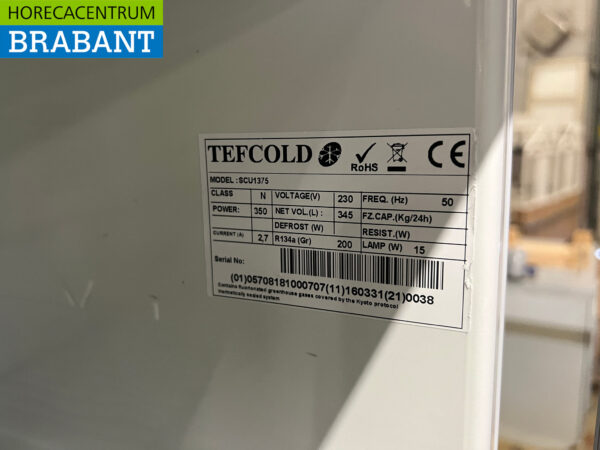 Tefcold Glass door refrigerator 372 liters 230V Catering - Image 5