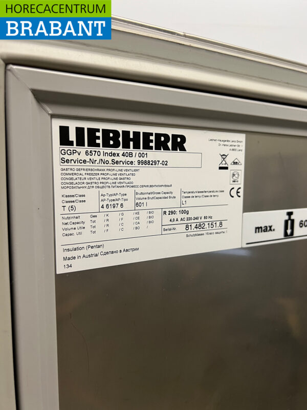 Stainless steel Liebherr refrigerator 601 liters 230V Horeca - Image 5