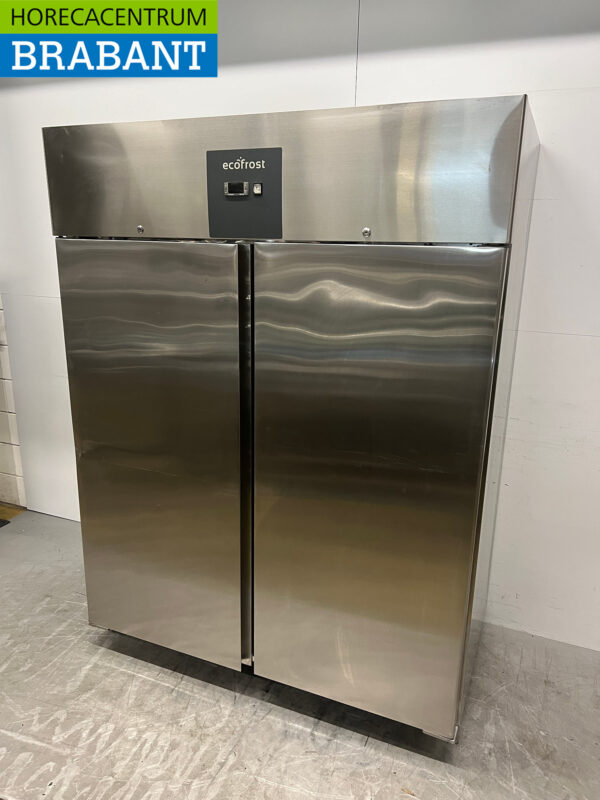 Stainless steel Ecofrost Double Door Freezer 1300 liters 230V Horeca - Image 2
