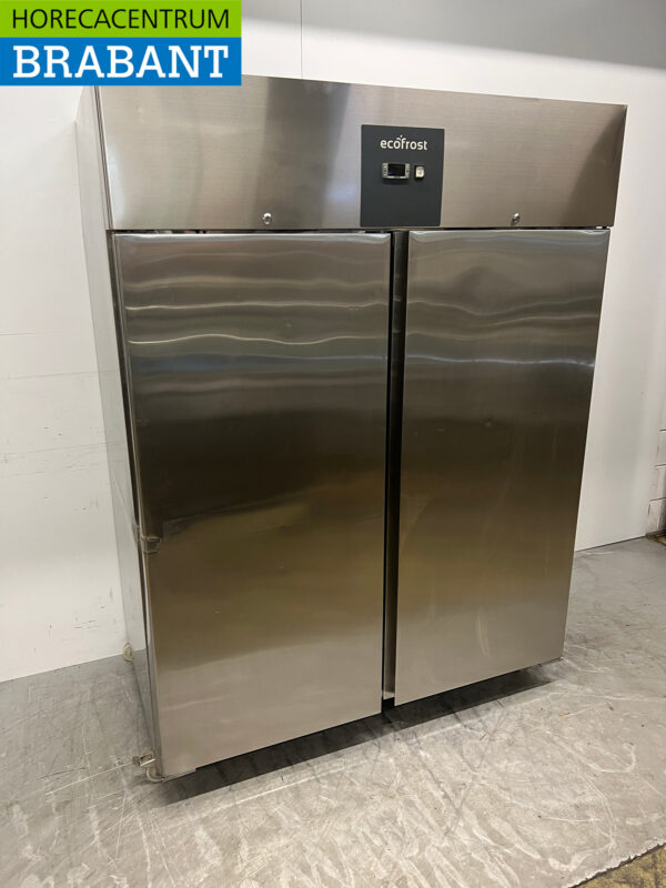 Stainless steel Ecofrost Double Door Freezer 1300 liters 230V Horeca - Image 3