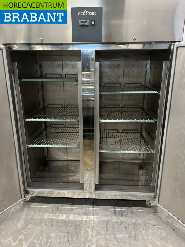 Stainless steel Ecofrost Double Door Freezer 1300 liters 230V Horeca - Image 5