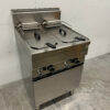 Stainless steel Mareno Double Fryer 2 x 10 liters 400V Horeca - Image 3