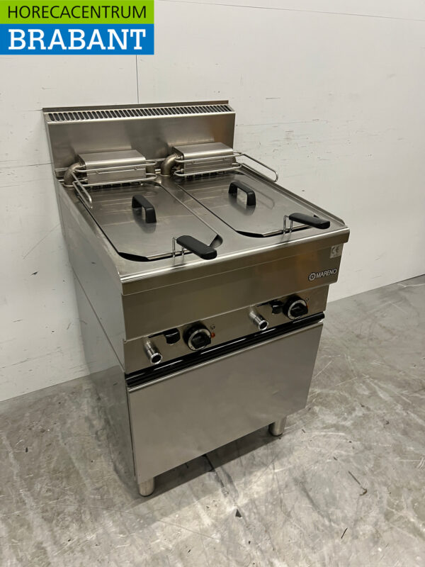 Stainless steel Mareno Double Fryer 2 x 10 liters 400V Horeca - Image 3