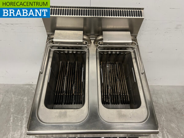Stainless steel Mareno Double Fryer 2 x 10 liters 400V Horeca - Image 5