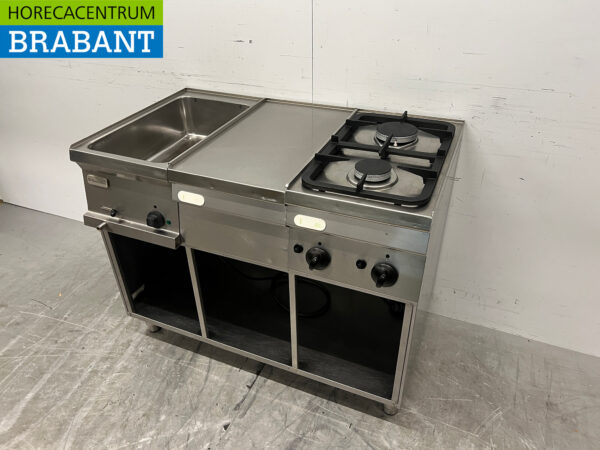 Stainless steel Electrolux Baking line Bainmarie and 2 burner Natural gas 105 cm 230V + Gas Horeca - Image 2