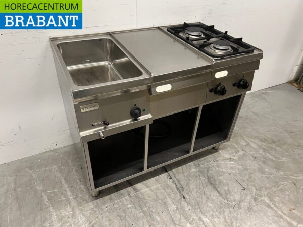 Stainless steel Electrolux Baking line Bainmarie and 2 burner Natural gas 105 cm 230V + Gas Horeca - Image 3