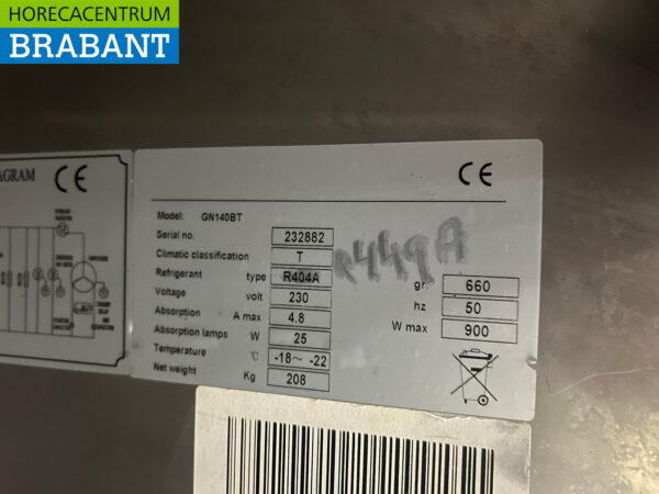 Stainless steel Maxxfrost Double door Refrigerator 1300 liters 230V Catering - Image 5