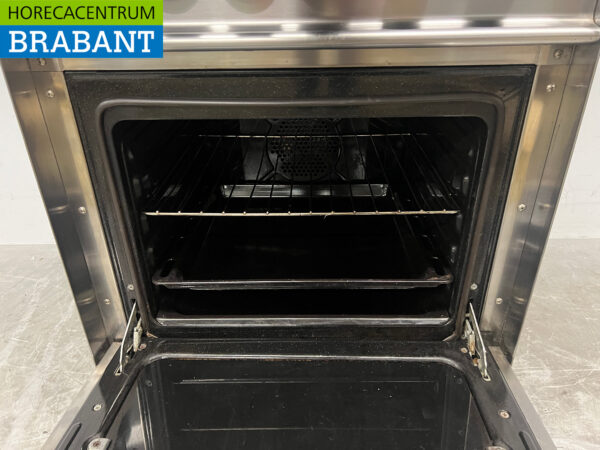 Stainless steel Mareno 4 burner stove with oven 60 cm Gas + 230V Horeca - Image 4