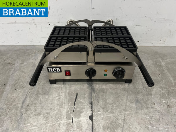 Stainless steel tilting waffle iron with timer 230V Catering