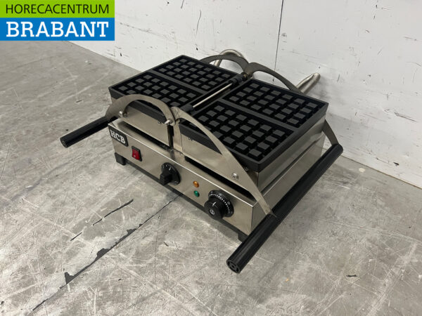 Stainless steel tilting waffle iron with timer 230V Catering - Image 2