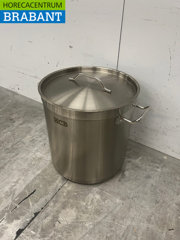 Stainless steel HCB Soup Pan Cooking Pan Induction 30.5 x 31.5 cm 21 liter Catering - Image 2