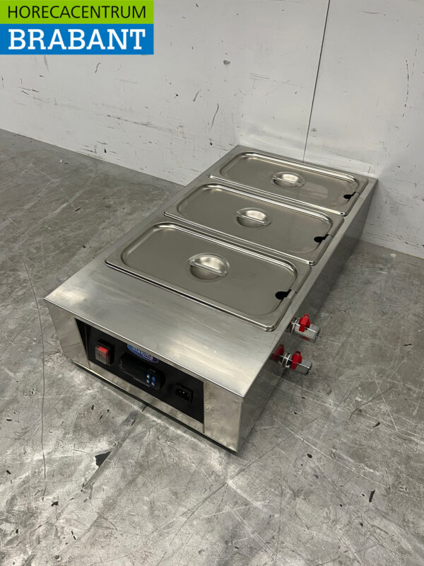 Stainless steel Chocolate melter Chocolate warmer Sauce warmer 3 x 1/3 GN gastronorm 230V Horeca - Image 2