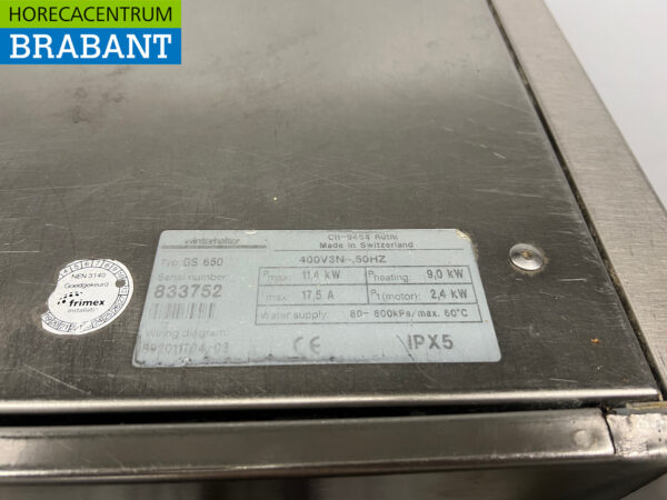 Stainless steel Winterhalter GS650 Tool Washer 400V Catering - Image 7