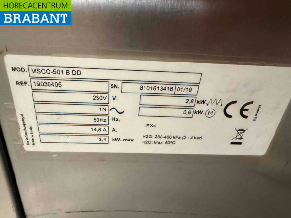 Stainless steel Mastro Dishwasher with drain pump 230V Horeca - Image 6