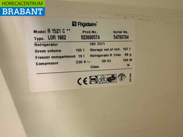 Frigidaire refrigerator fridge with freezer compartment 155 liters 230V Horeca - Image 5
