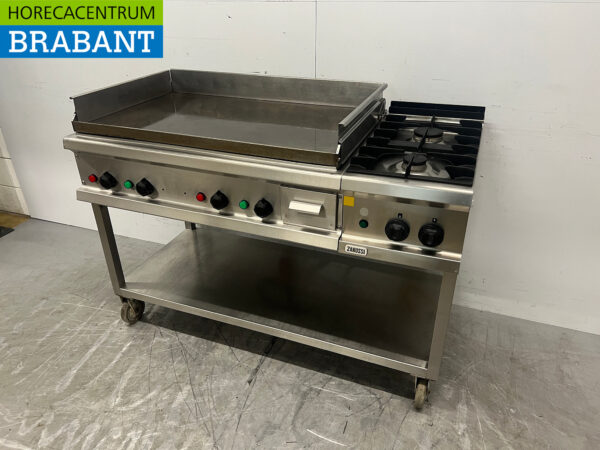 Stainless steel Baking line mobile Adieu griddle and 2 burner stove 400V/230V/Gas Catering - Image 3