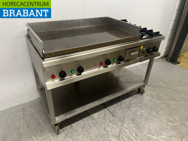 Stainless steel Baking line mobile Adieu griddle and 2 burner stove 400V/230V/Gas Catering - Image 4