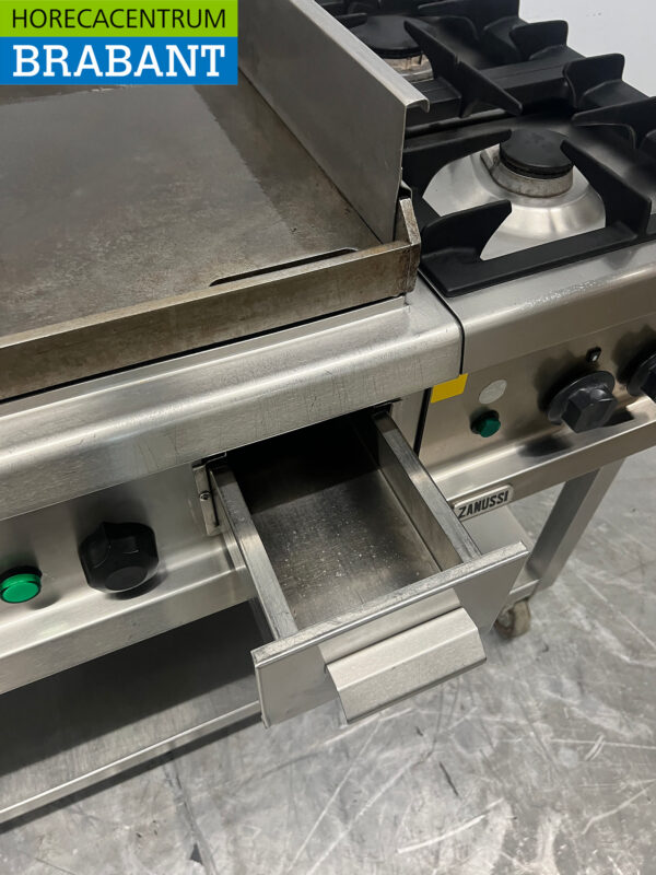 Stainless steel Baking line mobile Adieu griddle and 2 burner stove 400V/230V/Gas Catering - Image 6