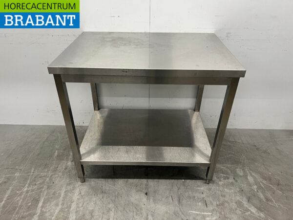 Stainless steel Worktable with undershelf 100 x 70 x 92 cm Catering