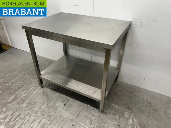 Stainless steel Worktable with undershelf 100 x 70 x 92 cm Catering - Image 2