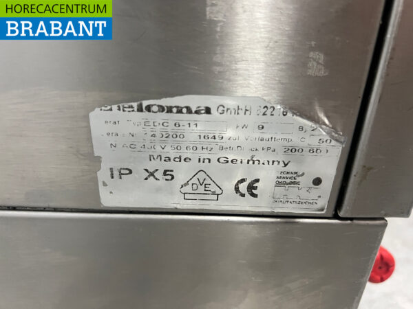 Stainless steel Eloma Combisteamer 6 x 1/1 GN 400V Horeca - Image 8