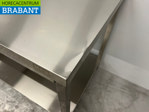 Stainless steel Worktable with undershelf 200 x 70 x 84.5 cm Catering - Image 4