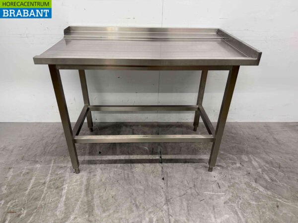 Stainless Steel Drainage Table T.B.V. Slide Through Dishwasher 125,5 cm Horeca