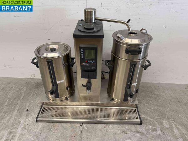 Stainless steel Bravilor Bonamat B10HW Double coffee machine 2 x 10 liters Hot water 400V Horeca