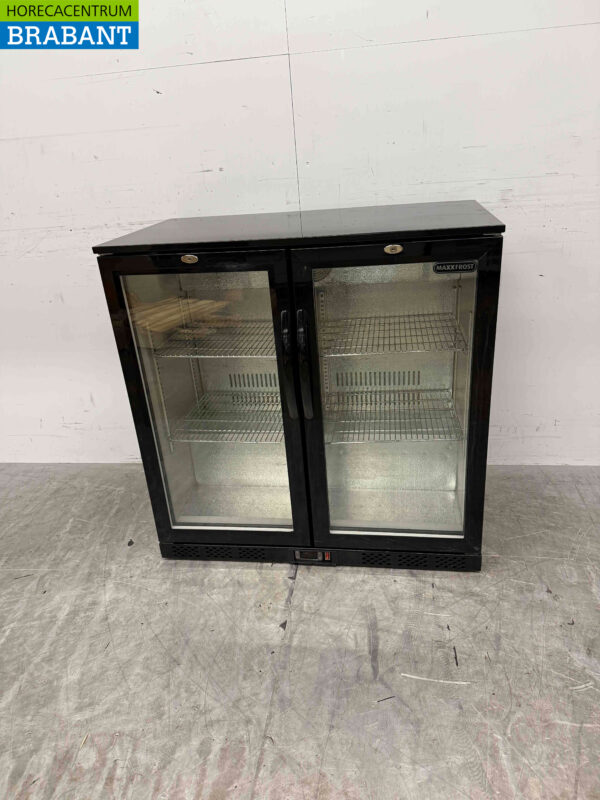 Stainless steel Maxxfrost Bar Refrigerator 2 folding doors 90,5 cm 230V Horeca
