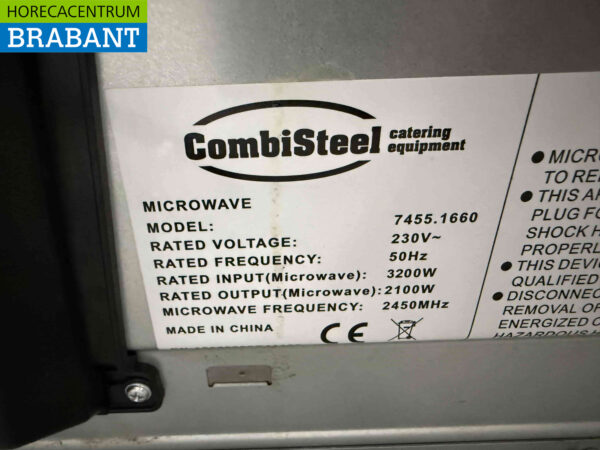 Stainless steel Combisteel Microwave 2100 Watt 230V Horeca - Image 5
