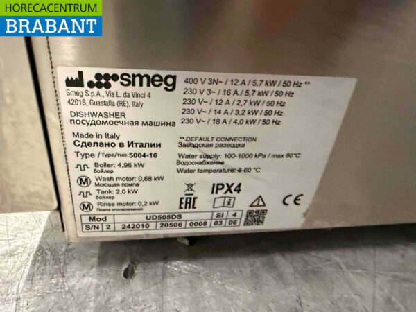 Stainless steel Zanussi ZUCAI Dishwasher 230V Catering (kopie) (kopie) - Image 5