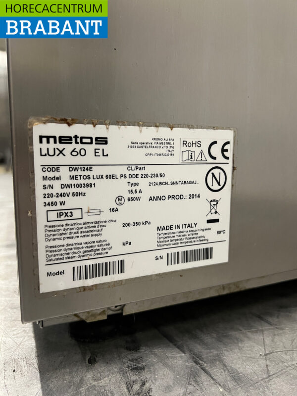 Stainless steel Dihr Dishwasher with drain pump 230V Horeca - Image 6