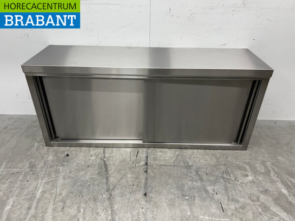 Stainless steel Wall Cabinet 2 sliding doors 140 cm Horeca