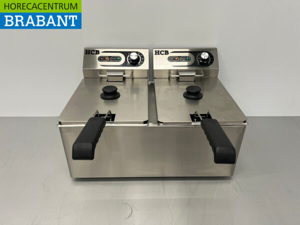 Stainless steel HCB Double Fryer Fryer 2 x 8 liters 230V Catering