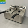 Stainless steel HCB Double Fryer Fryer 2 x 8 liters 230V Catering - Image 2
