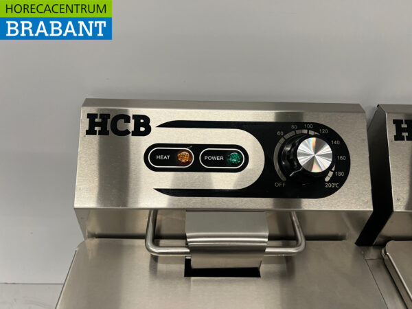Stainless steel HCB Double Fryer Fryer 2 x 8 liters 230V Catering - Image 4