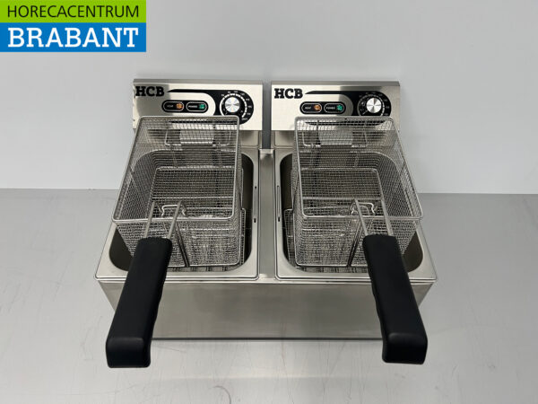 Stainless steel HCB Double Fryer Fryer 2 x 8 liters 230V Catering - Image 5