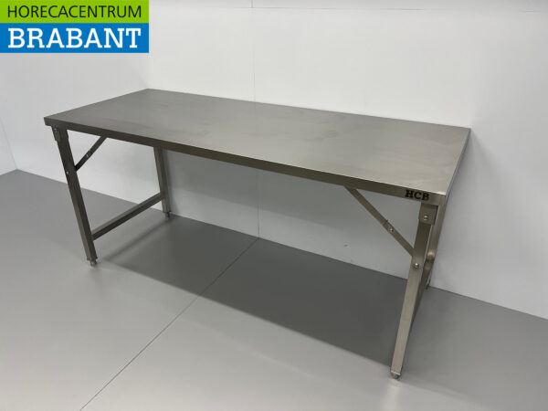 Stainless steel HCB Collapsible Work Table 180 x 70 x 85 cm Catering - Image 2