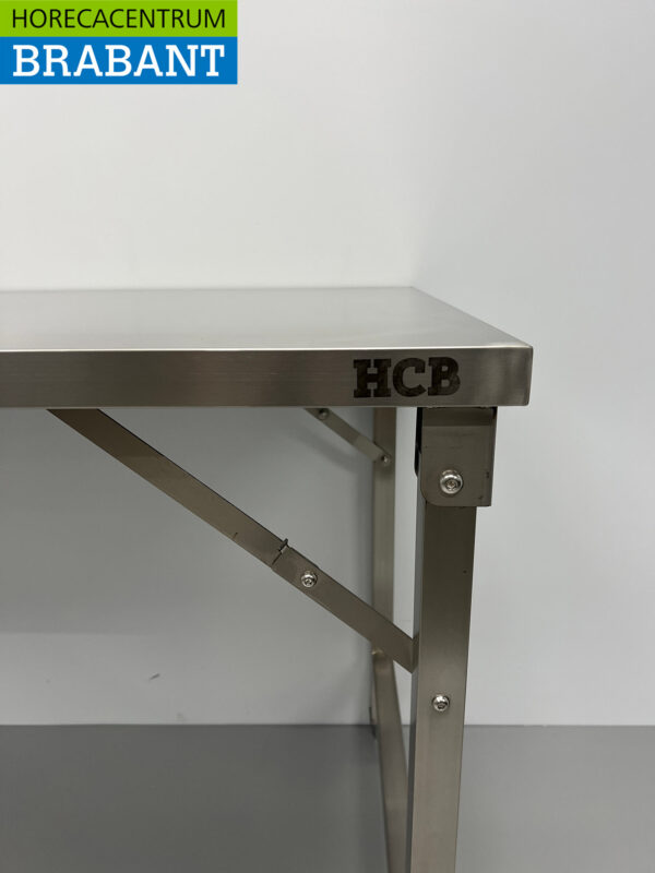 Stainless steel HCB Collapsible Work Table 180 x 70 x 85 cm Catering - Image 4