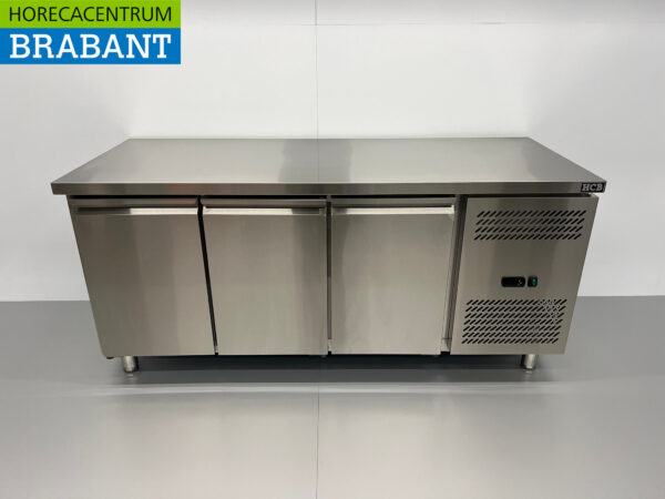 Stainless steel HCB Refrigerated Workbench 3 doors 179,5 cm 230V Horeca