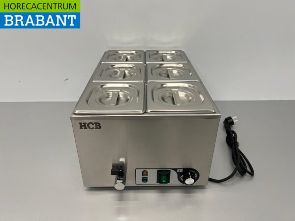 Stainless steel HCB Bain marie 6 x 1/6 GN 230V Horeca