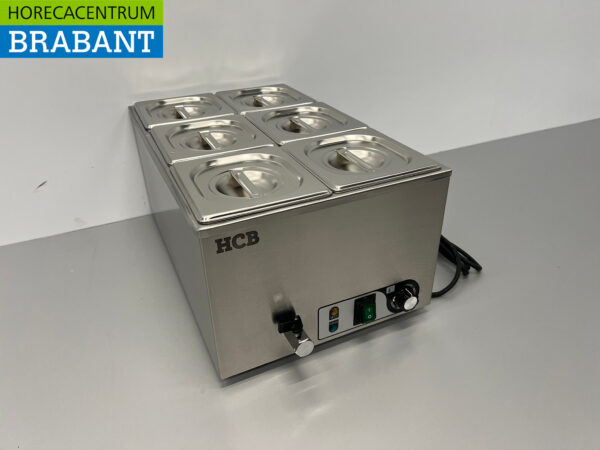 Stainless steel HCB Bain marie 6 x 1/6 GN 230V Horeca - Image 2
