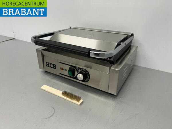 Stainless steel HCB Contact grill Paninigrill Ribbed 230V Catering - Image 2