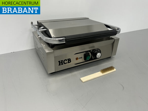 Stainless steel HCB Contact grill Paninigrill Ribbed 230V Catering - Image 3