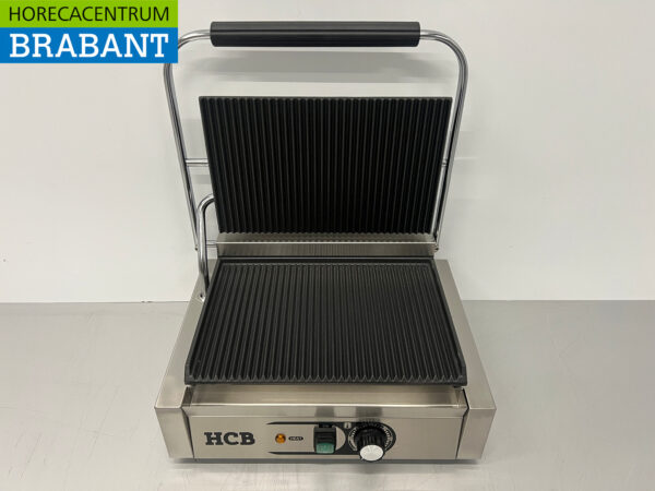 Stainless steel HCB Contact grill Paninigrill Ribbed 230V Catering - Image 4