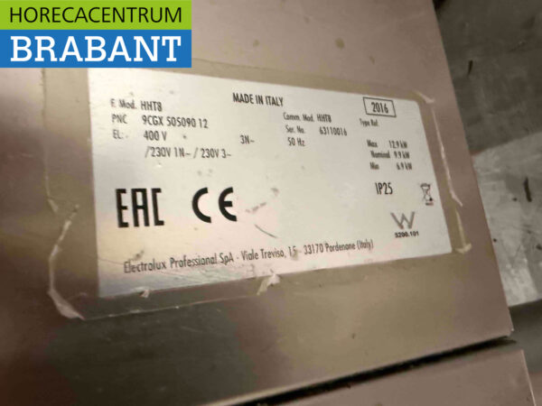 Stainless steel Zanussi HHT8 Sliding dishwasher 400V Catering - Image 6